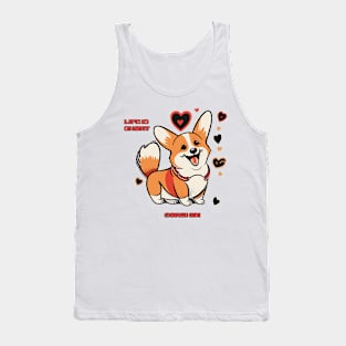 Life is Short, Corgi On! - Cute Corgi T-Shirt Design Tank Top